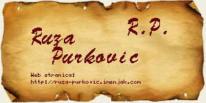 Ruža Purković vizit kartica